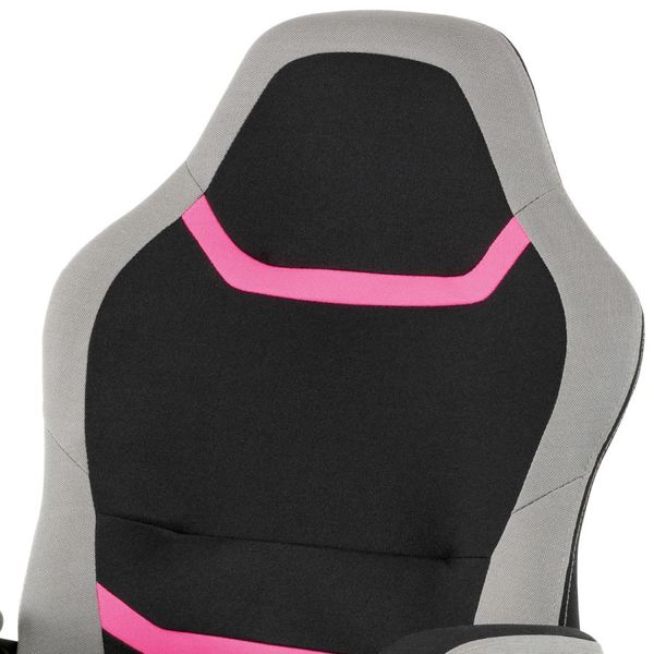 Autronic -  Kancelárska a herná stolička KA-L611 PINK, ružová, sivá a čierna látka