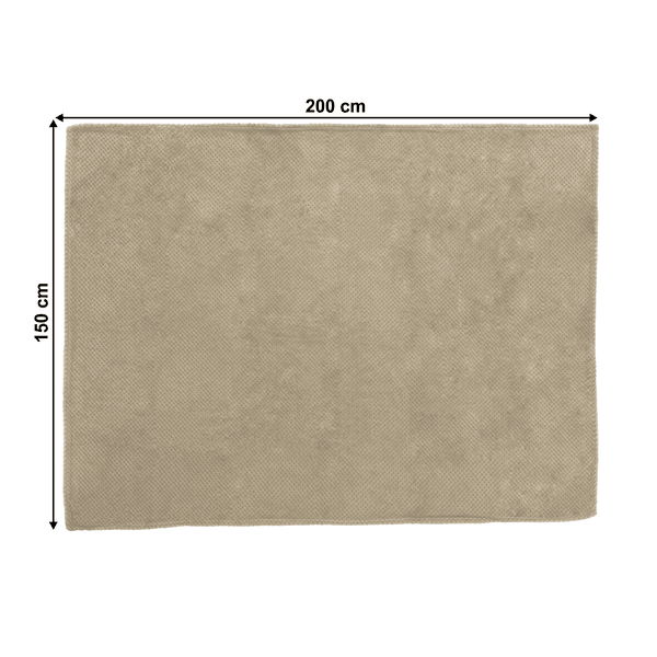 Kondela Obojstranná deka, béžovosivá, 150x200, DEFANA TYP 2