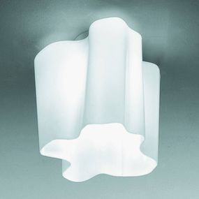 Artemide Stropné svietidlo Logico Mini 28x28 cm, Obývacia izba / jedáleň, kov, sklo, plast, E27, 77W, P: 28 cm, L: 28 cm, K: 23cm