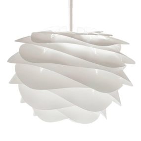 UMAGE Carmina mini závesná lampa v bielej, Obývacia izba / jedáleň, plast, E27, 15W, K: 22cm