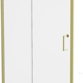 MEXEN - Apia posuvné sprchové dvere 130 cm, transparent, zlaté 845-130-000-50-00