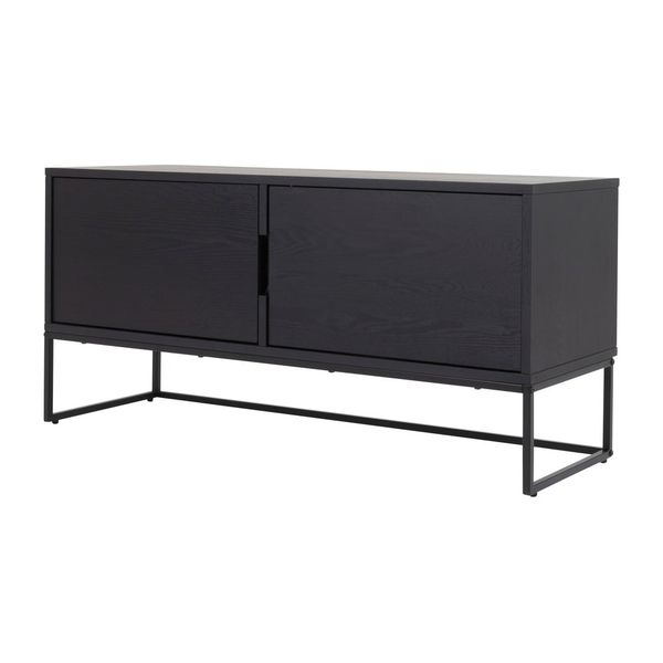 Čierny TV stolík Tenzo Lipp, 118 x 57 cm