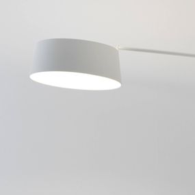 Stilnovo Oxygen FL1 oblúkové LED svietidlo, biela, Obývacia izba / jedáleň, kov, plast, 31W, K: 212cm