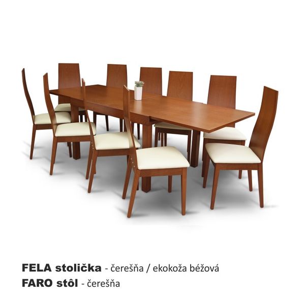 Rozkladací jedálenský stôl Faro - čerešňa