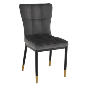 Kondela Dizajnová jedálenská stolička, tmavosivá Velvet látka, EPONA 70744