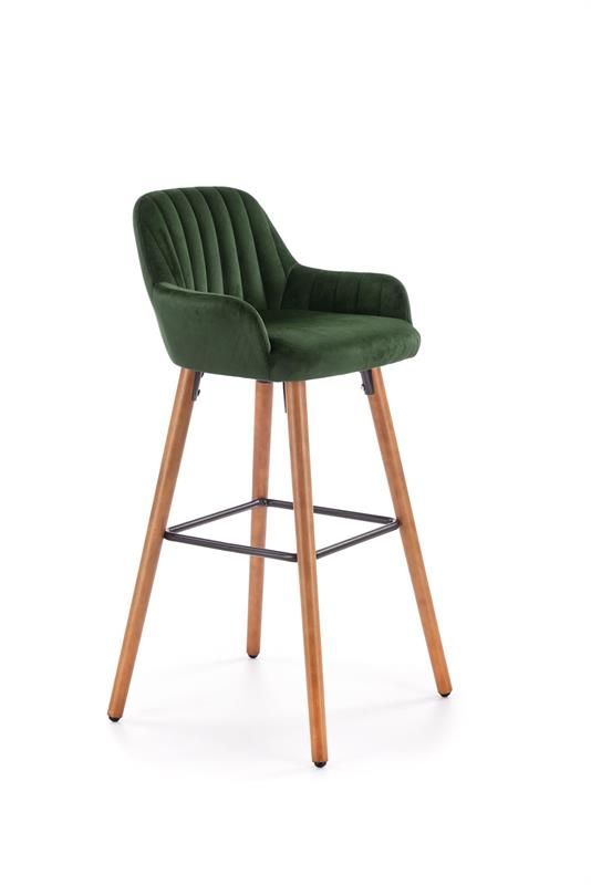 Barová stolička H-93 Halmar Tmavo zelená