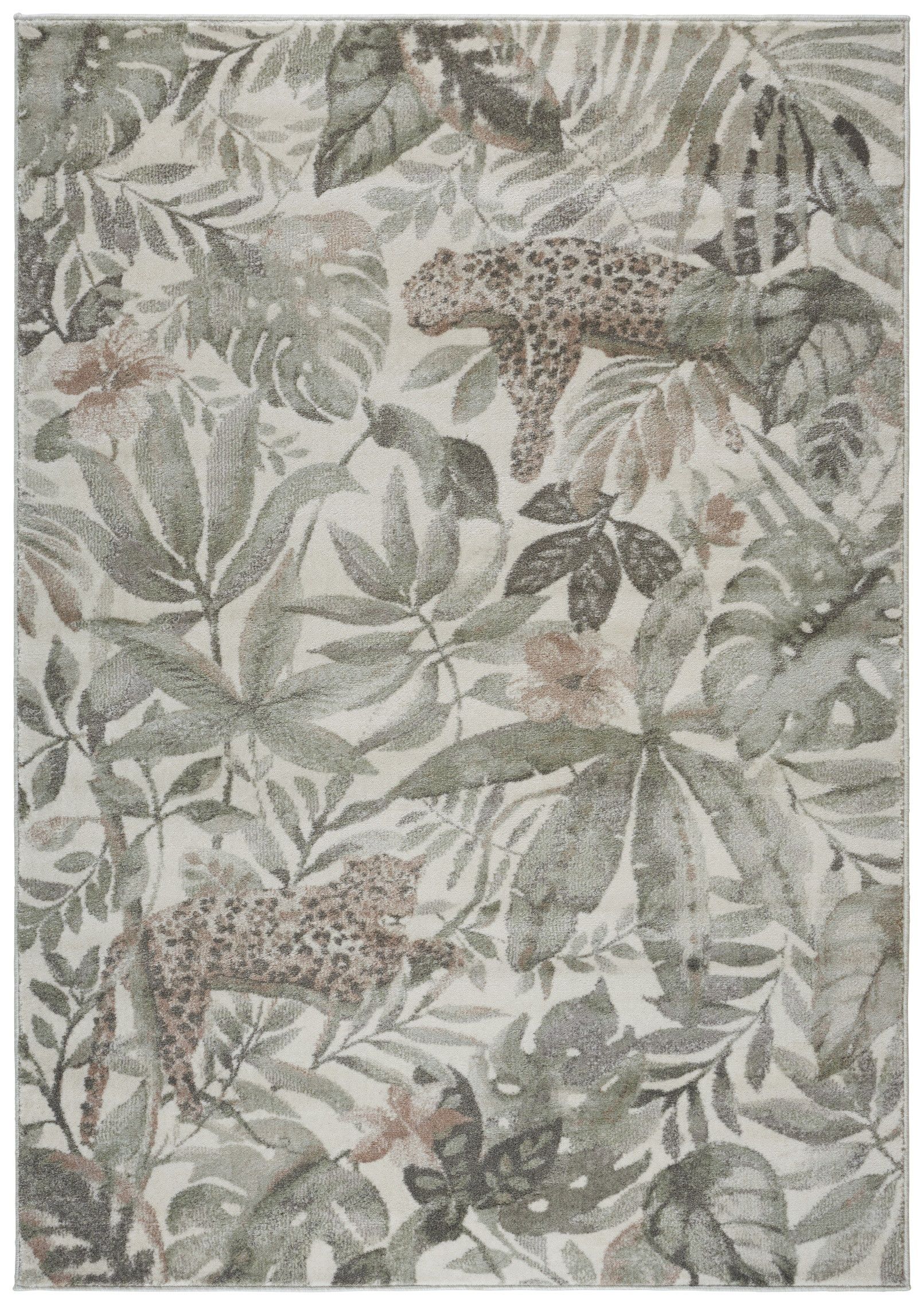 ELLE Decoration koberce Kusový koberec Botanical 103902 Cream / Green / Copperbrown z kolekcie Elle - 80x150 cm