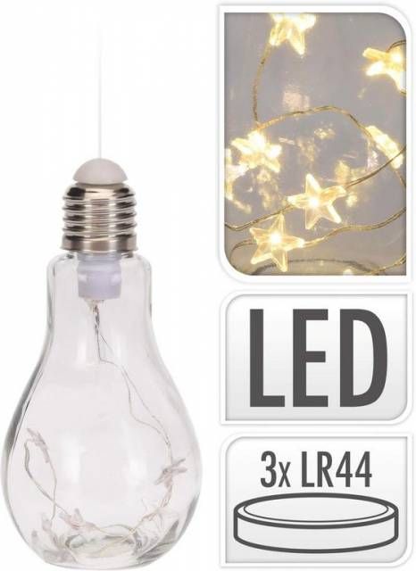 Kinekus Žiarovka svetlo, biele, teplé, LED, 18 cm, dekorácia