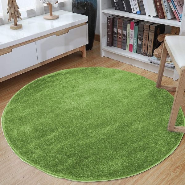 DomTextilu Okrúhly koberec zelenej farby 26670-216483