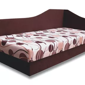 Jednolôžková posteľ (váľanda) 80 cm Lux 87 (Tmavohnedá 40 + Ikarus 20) (P)