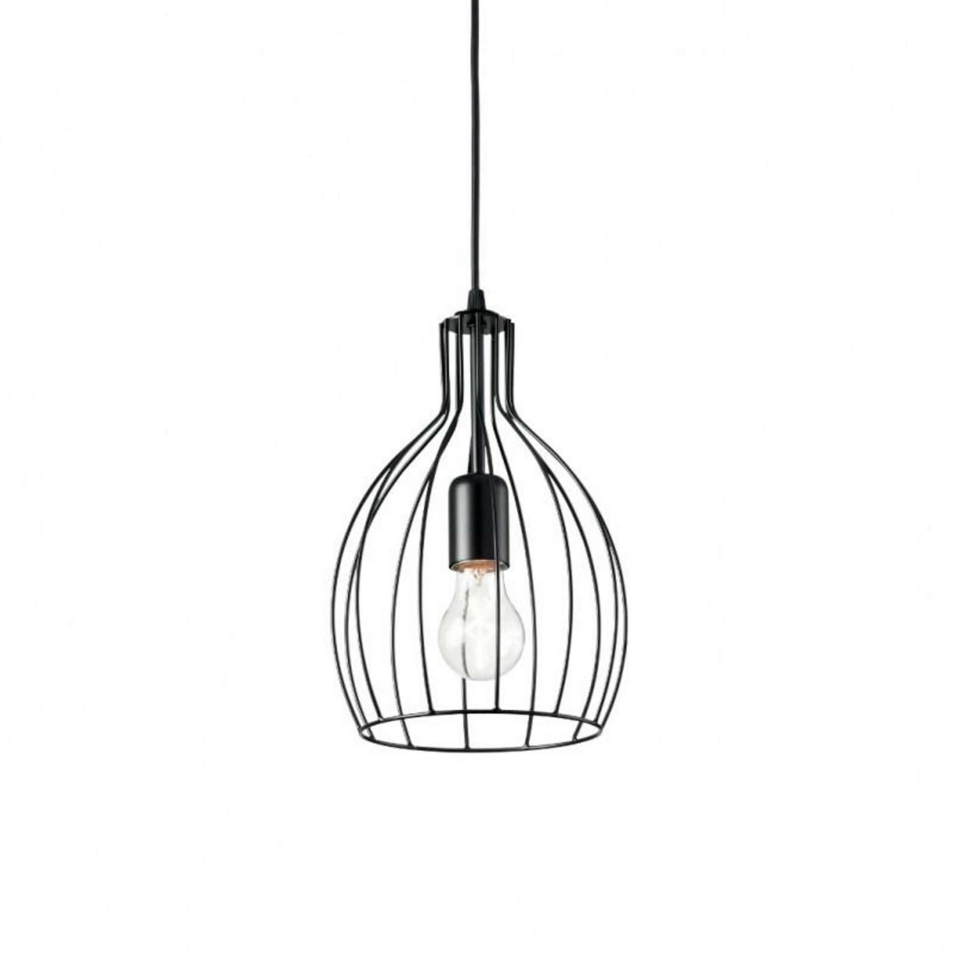 Závěsné svítidlo Ideal Lux Ampolla-2 SP1 nero 148151 černé 20,5cm