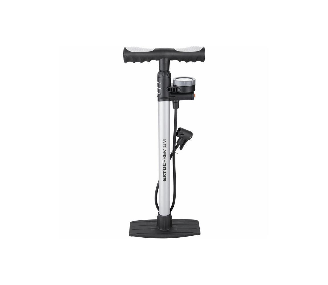 Extol Premium - Pumpa na bicykel s manometrom a vypúšťacím ventilom