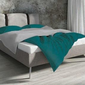 DomTextilu Bavlnené obojstranné posteľné obliečky tyrkysovozelenej farby 3 časti: 1ks 160 cmx200 + 2ks 70 cmx80 Tyrkysová 32110-162146