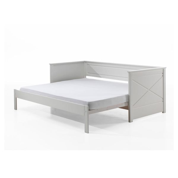Biela detská posteľ s výsuvným lôžkom 180x200/90x200 cm PINO – Vipack