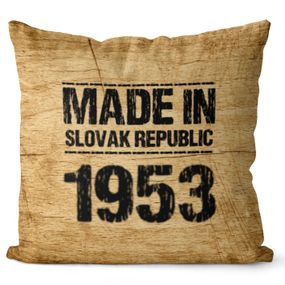 Vankúš Made In + rok (Veľkosť: 55 x 55 cm, rok: 1953)