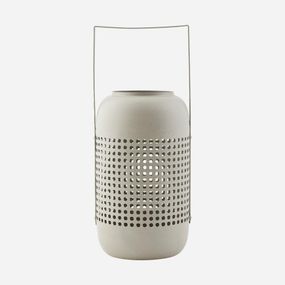 House Doctor Kovový lampáš Panel Grey 37cm