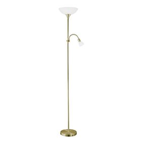 EGLO 82844 - Stojacia lampa UP 2 1xE27/60W + 1xE14/25W bronz
