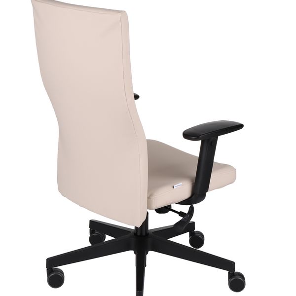 Kancelárska stolička s podrúčkami Timi Plus - krémová / čierna