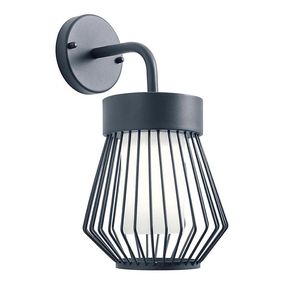 Redo 9843 - Vonkajšia nástenná lampa TITTI 1xE27/42W/230V IP44 antracit