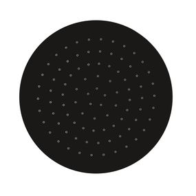 Corsan - Sprchová hlavica CMDO25BL SLIM, čierna okrúhla, 25 cm