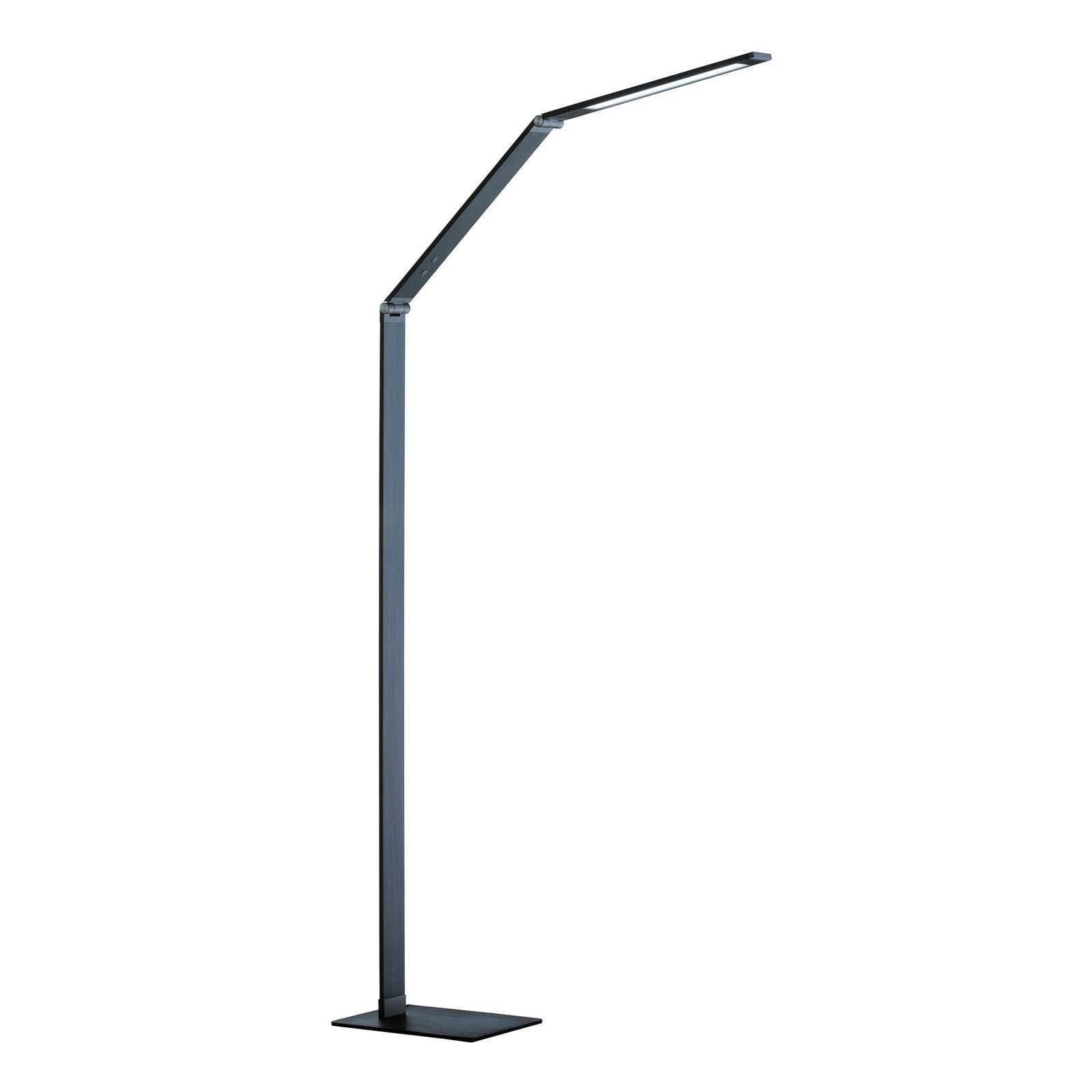 FISCHER & HONSEL LED lampa Geri snímačový stmievač CCT antracitová, Obývacia izba / jedáleň, kov, akryl, 8W, L: 17 cm, K: 133cm