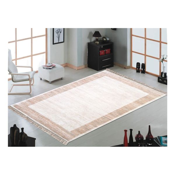 Hnedo-béžový koberec Vitaus Hali Ruto, 50 × 80 cm