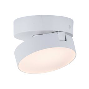 LUTEC LED stropné bodové svetlá Stanos, CCT, 1-pl. biela, Obývacia izba / jedáleň, hliník, plast, 6.8W, K: 5.5cm