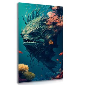 Obraz podmorská príšera v surrealizme - 60x120