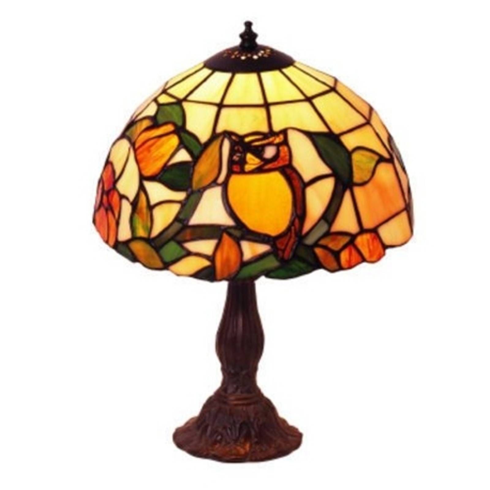 Artistar Stolná lampa s motívom JULIANA v štýle Tiffany, Obývacia izba / jedáleň, sklo, kov, E14, 40W, K: 34cm