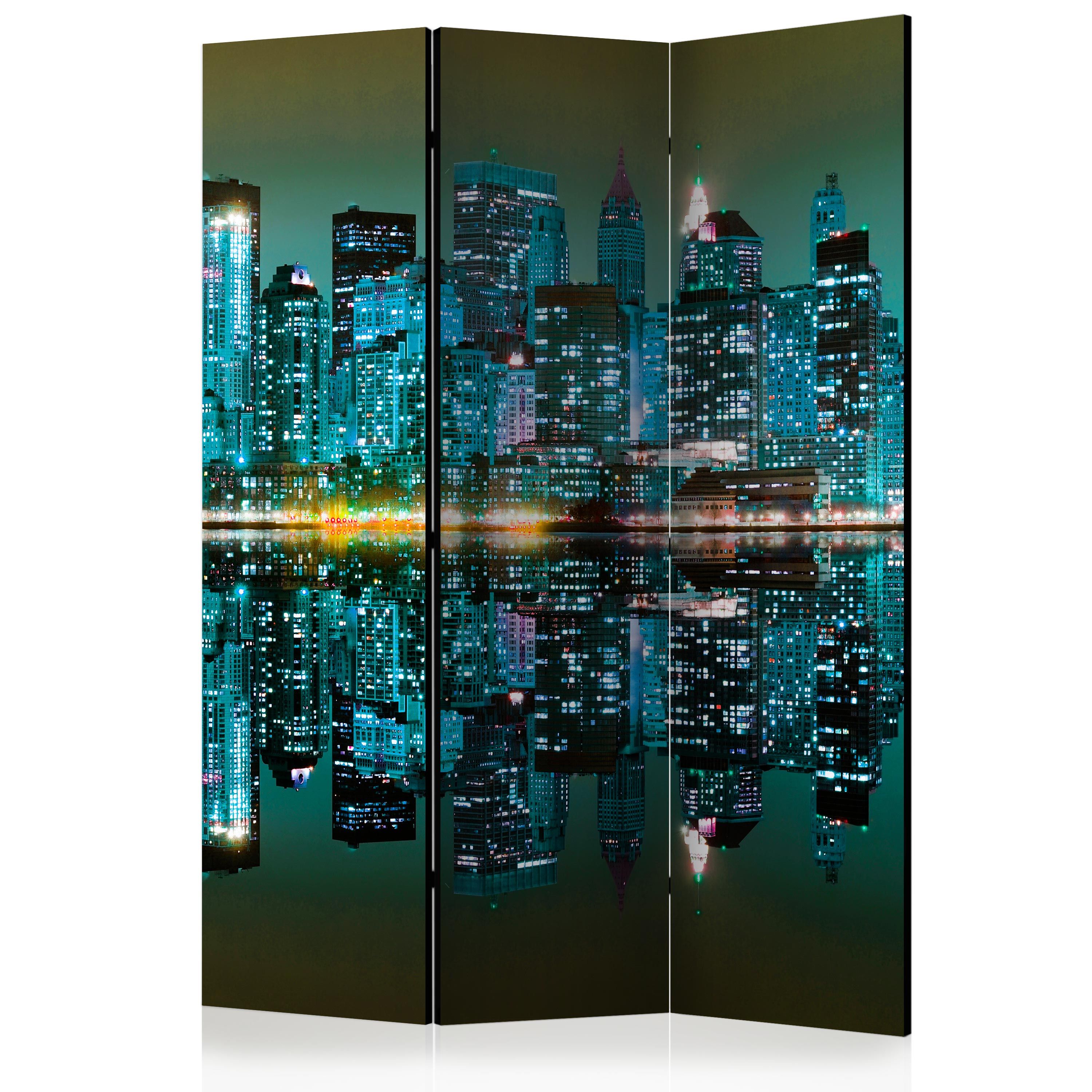 Artgeist Paraván - Gold reflections - NYC [Room Dividers]