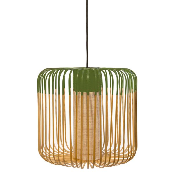 Forestier Bamboo Light M. závesná lampa 45cm zelen, Obývacia izba / jedáleň, bambus, E27, 60W, K: 40cm