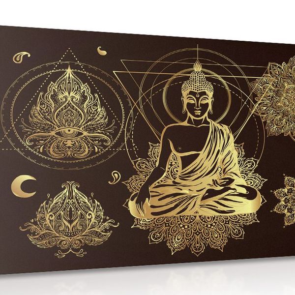 Obraz zlatý Budha - 90x60