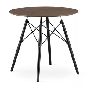 Jedálenský stôl TODI 80 cm - čierna/jaseň