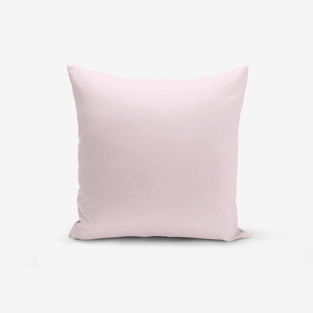 Ružová obliečka na vankúš s prímesou bavlny Minimalist Cushion Covers , 45 × 45 cm