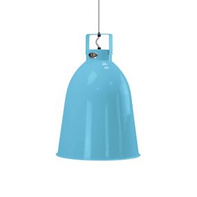 Jieldé Clément C360 závesná lampa modrá lesklá Ø36, Obývacia izba / jedáleň, hliník, E27, 100W, K: 52cm