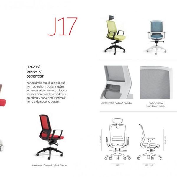 bestuhl -  BESTUHL Kancelárska stolička J17 WHITE SP zelená