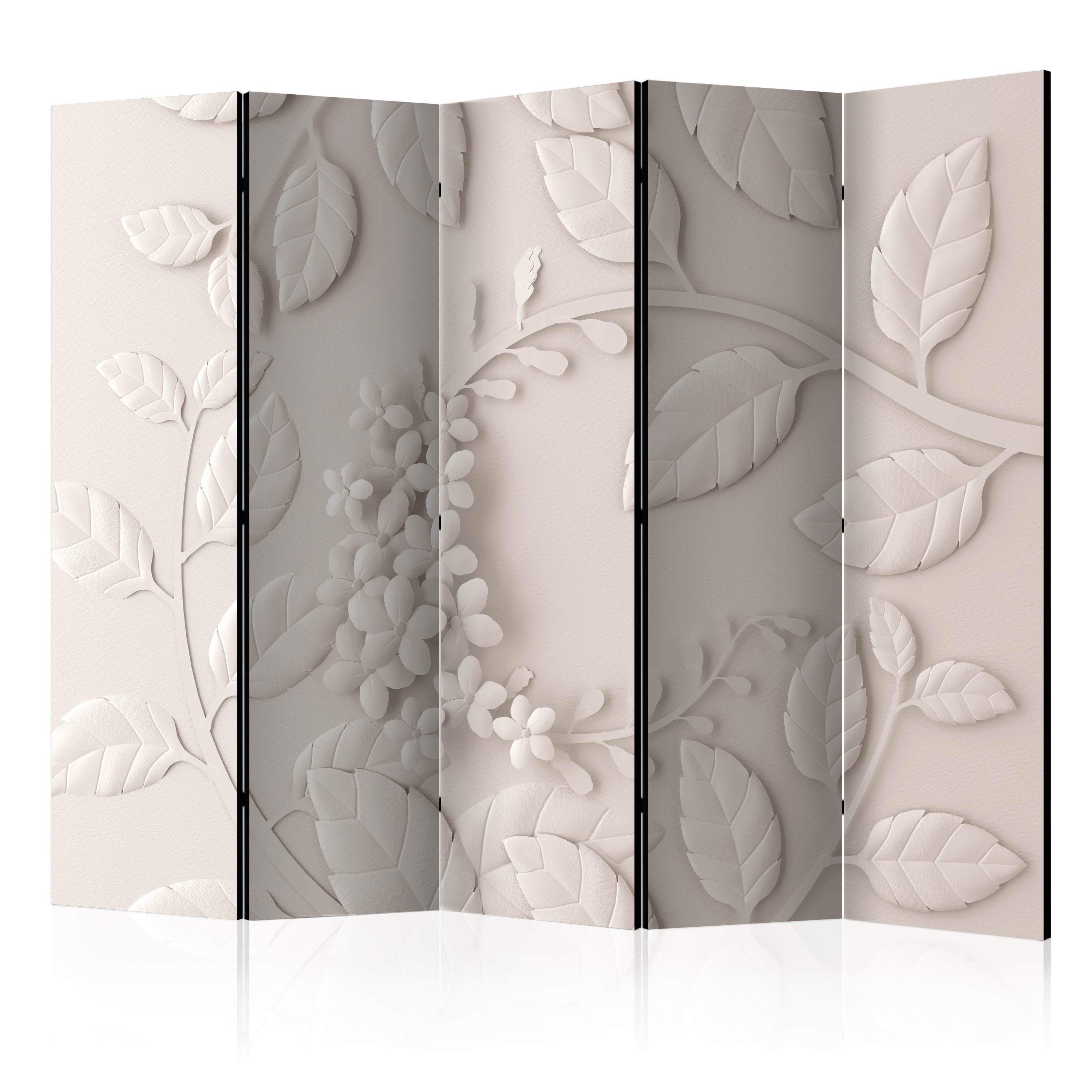 Artgeist Paraván - Paper Flowers (Cream) [Room Dividers]