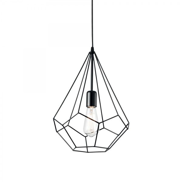 Ideal Lux 148175 závesné stropné svietidlo Ampolla 1x60W | E27 - čierne