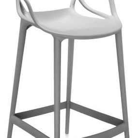Kartell - Vysoká barová stolička Masters, sivá