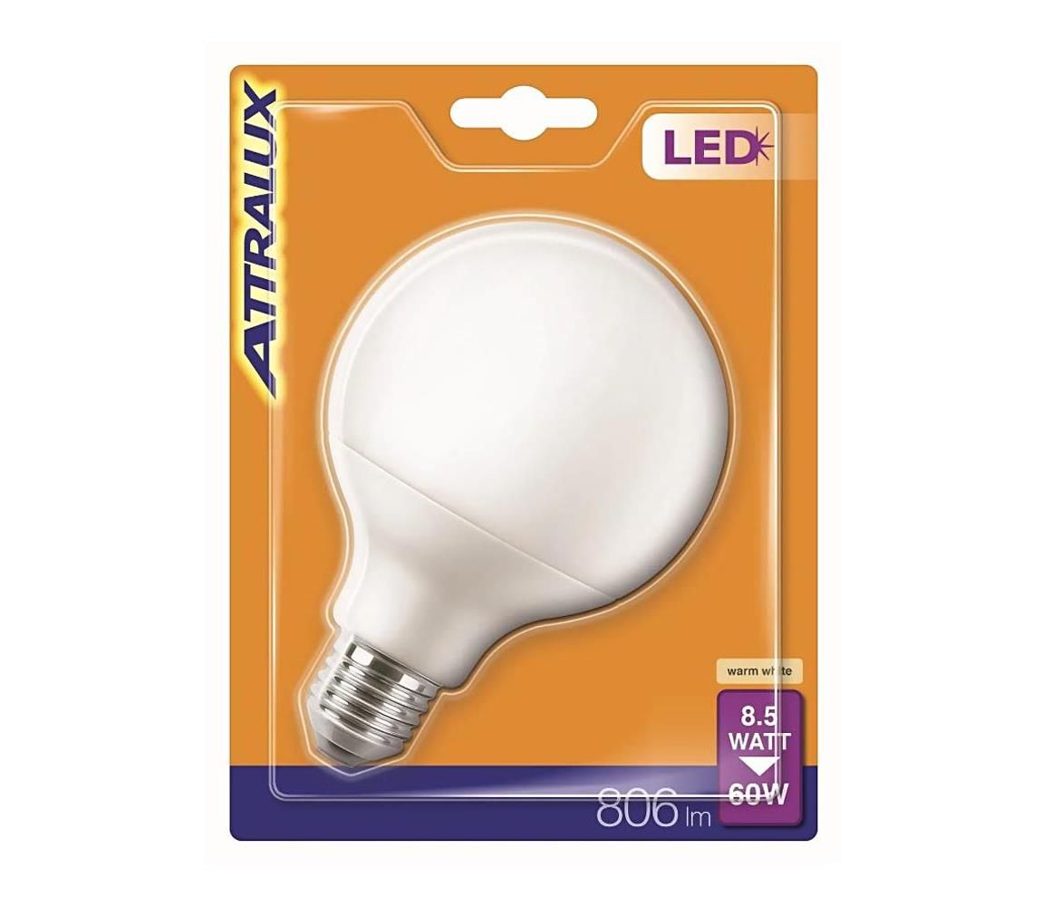 LED Žiarovka G95 E27/8,5W/230V 2700K - Attralux