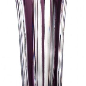 Krištáľová váza Lotos, farba fialová, výška 175 mm