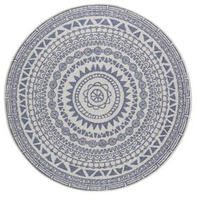 NORTHRUGS - Hanse Home koberce Kusový koberec Twin Supreme 103859 Blue / Cream - 200x200 (priemer) kruh cm