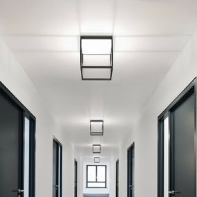 Serien Lighting serien.lighting Reflex 2 M 300 čierna/matná biela, Obývacia izba / jedáleň, hliník, sklo, plexisklo, 40W, P: 30 cm, L: 30 cm, K: 30cm