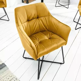 Dizajnová stolička Giuliana horčicová