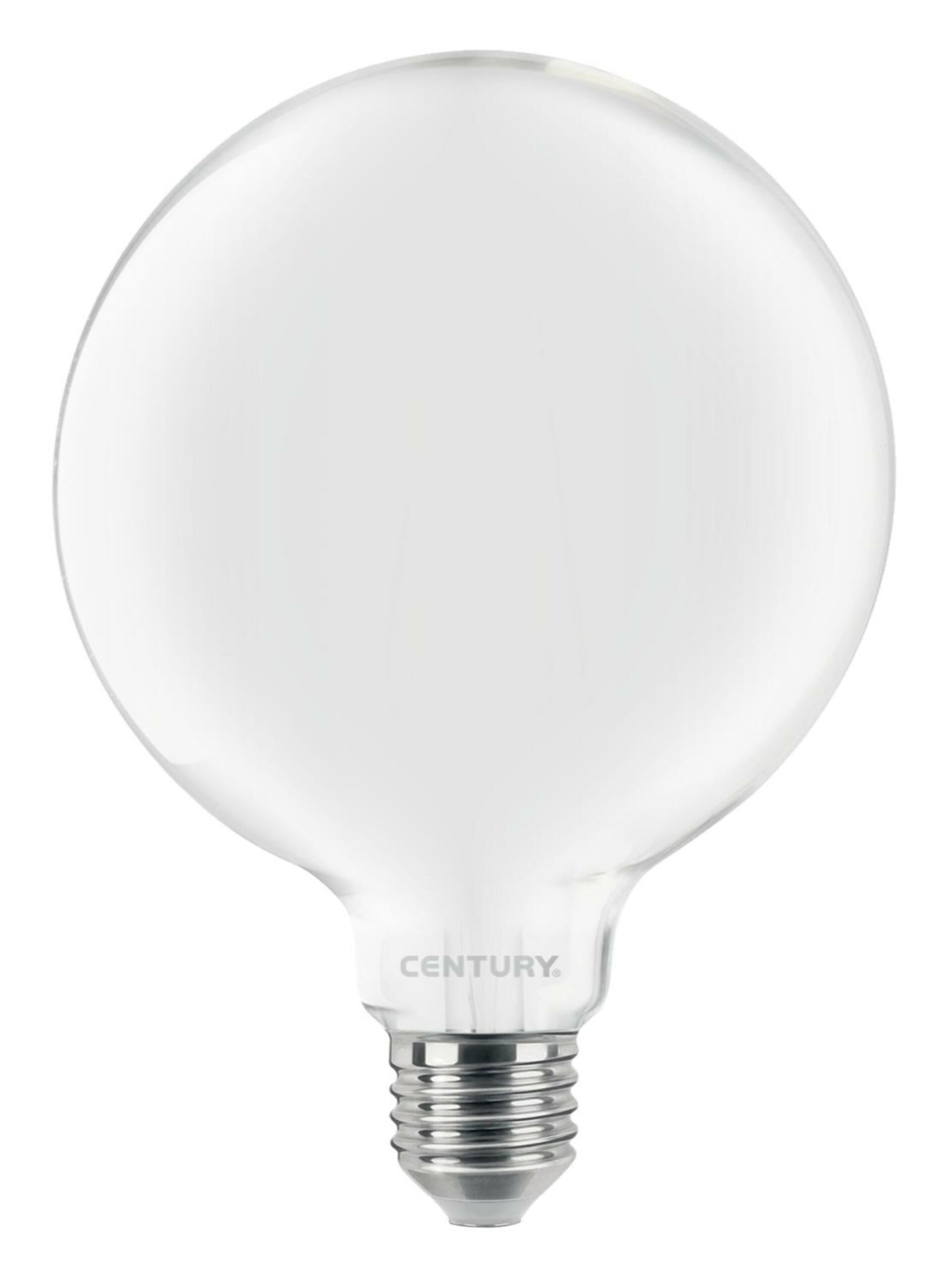 CENTURY LED FILAMENT GLOBE 125mm SATÉN 10W E27 3000K 1055lm 360d 125x174mm IP20 CEN INSG125-102730