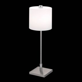 Knapstein KNAPSTEIN stolná LED lampa MERCY matný nikel, Obývacia izba / jedáleň, kov, sklo, G9, 5W, L: 11 cm, K: 33cm