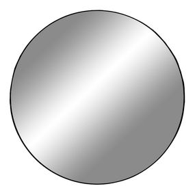 Dizajnové okrúhle zrkadlo Cara s čiernym rámom 100 cm