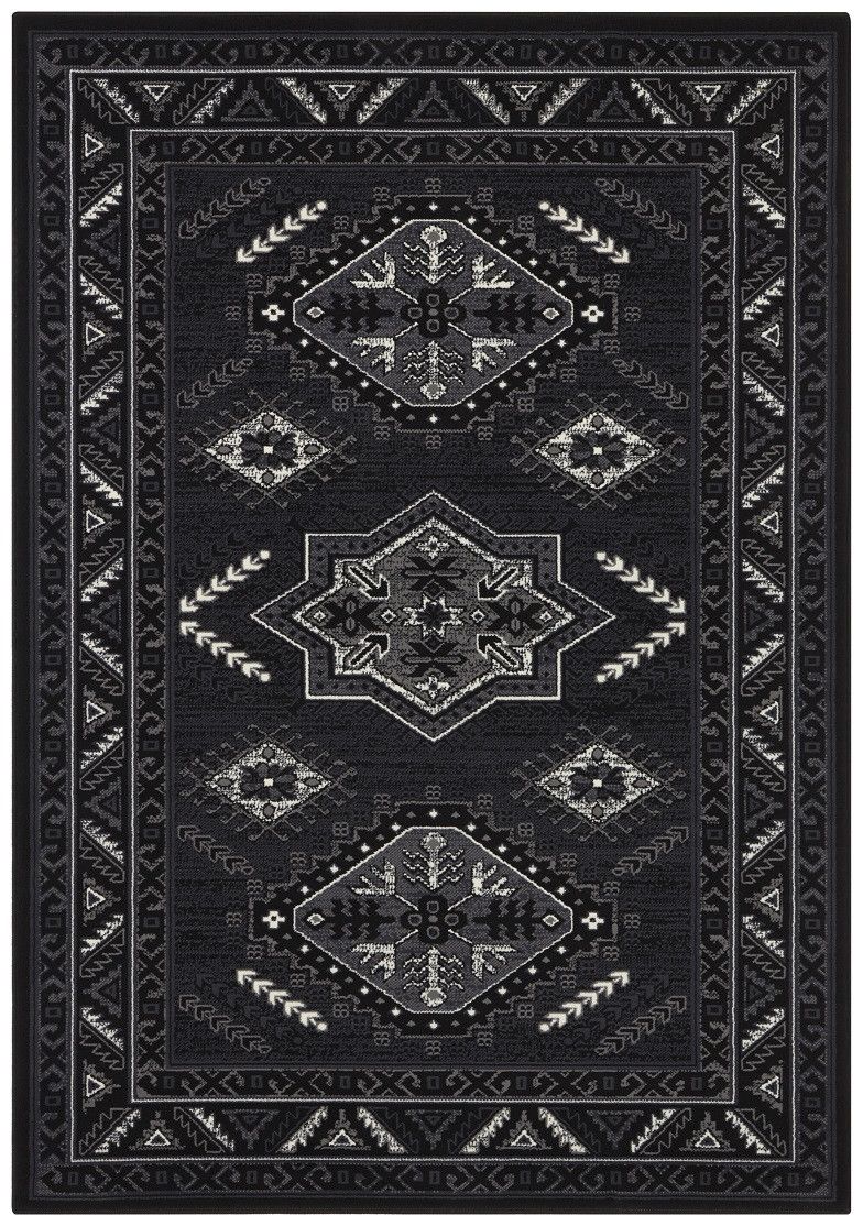 Nouristan - Hanse Home koberce Kusový koberec Mirkan 104440 Black - 120x170 cm