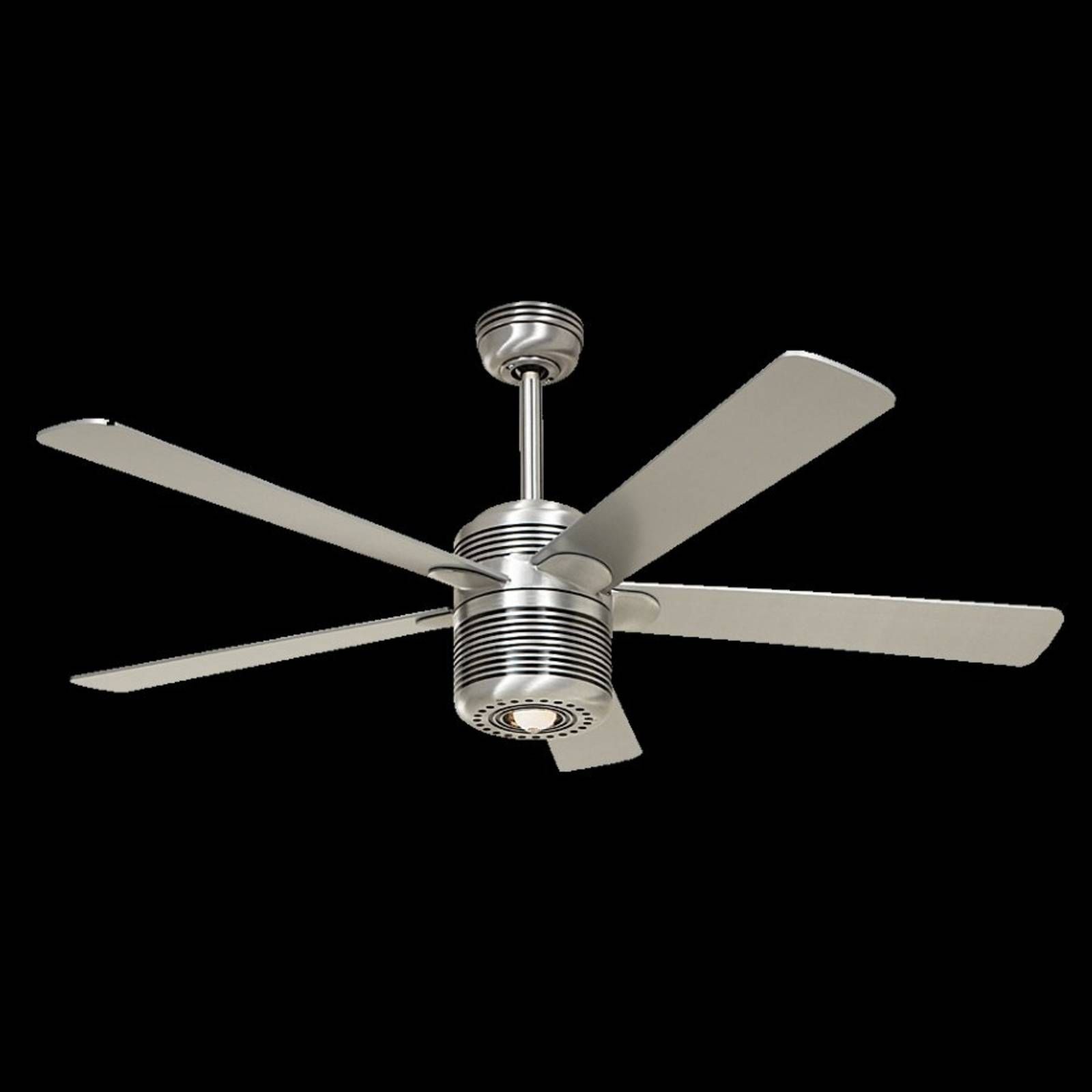 CasaFan Alu – osvetlený stropný ventilátor, Obývacia izba / jedáleň, kov, drevo, E27, 75W, K: 42.5cm