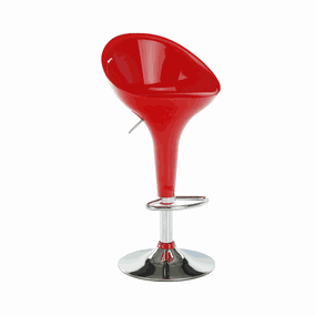 Kondela Barová stolička, červená/chróm, ALBA NOVA 66158
